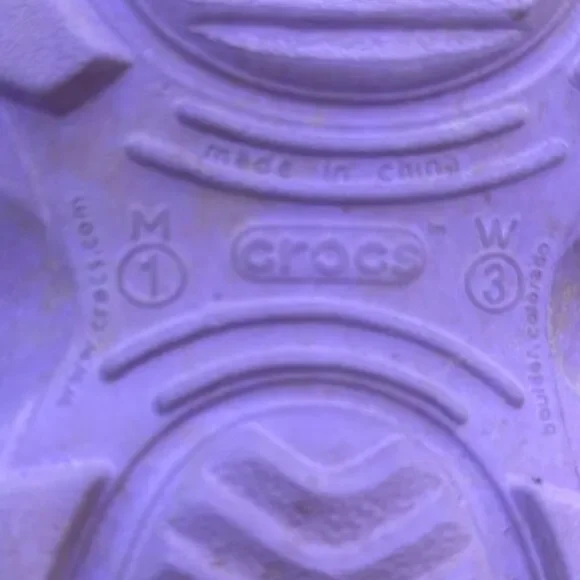 Crocs Handle It Boots Purple Slip on Unisex Kids M size 1 - W 3 - Picture 10 of 13